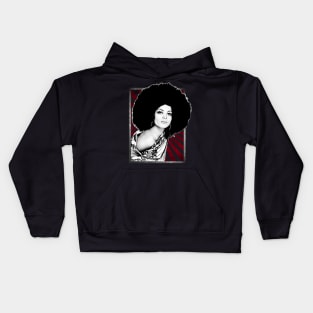 Diana Ross Rare Photo Retro Halftone Kids Hoodie